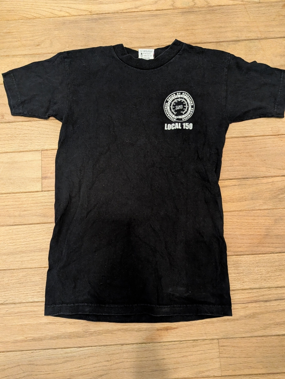 Local 150 Heavy Equipment Operators Bayside Black Graphic Tee Size Small